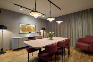Wohnzimmer in der Presidential Suite im Scandic Europa