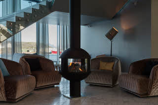 Scandic Havet, Bodo, lobby, lounge, fireplace
