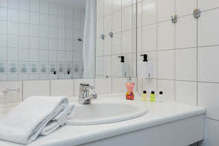 Badezimmer im Superior Zimmer im Scandic Kristiansund