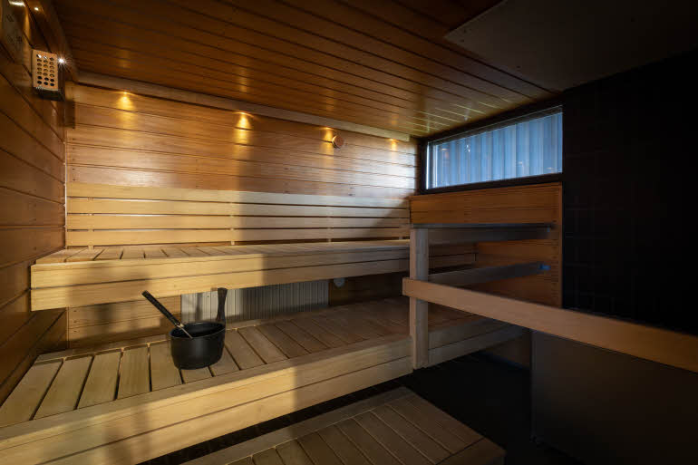 Sauna im Standard Zimmer im Scandic Waskia