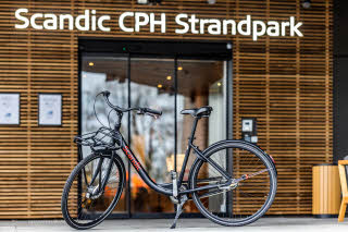Fahrrad vor Scandic CPH Strandpark