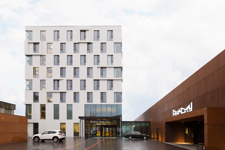 Fassade vom Scandic Rock City 