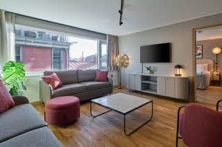 Wohnzimmer in der Presidential Suite im Scandic Europa