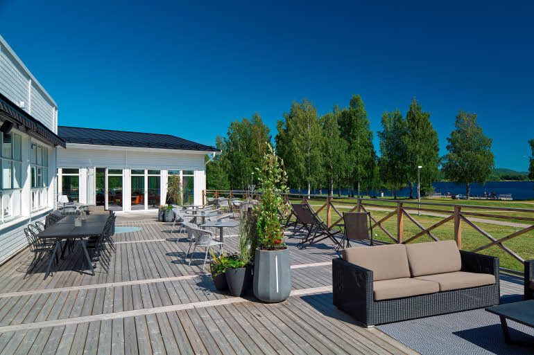 Terrasse im Scandic Bollnäs