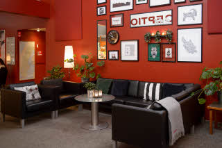 lobby of scandic lugnet in falun sweden