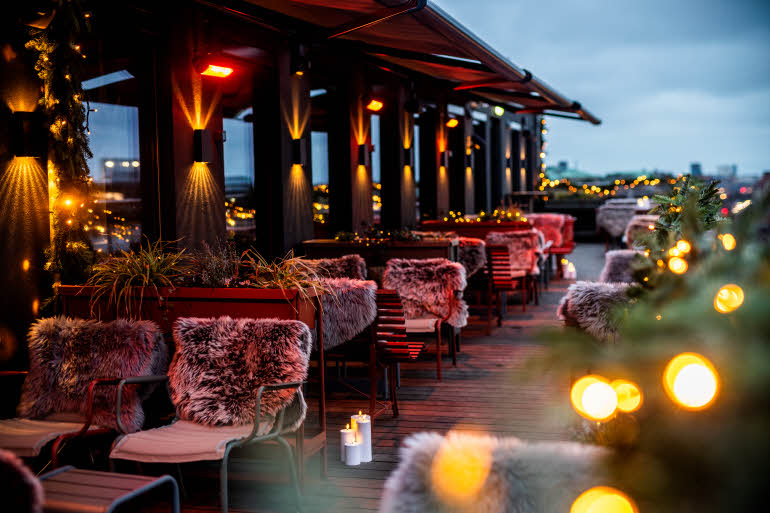 Rooftop Bar beim Scandic Norretop